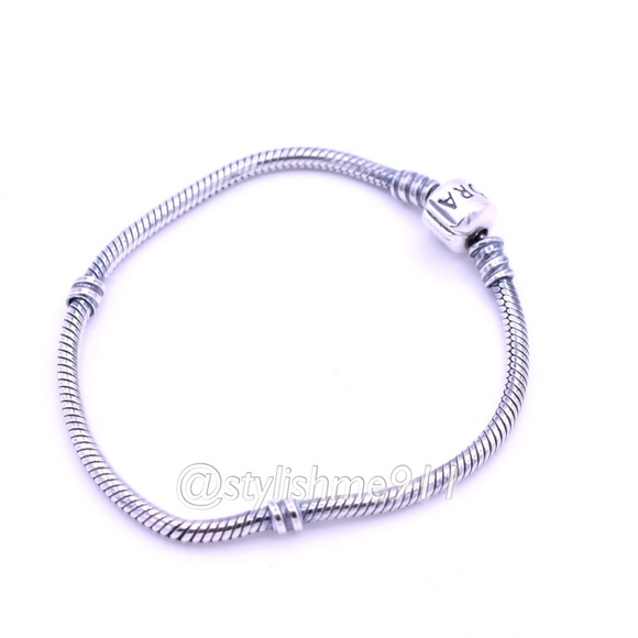 Authentic PANDORA Oxidized Bracelet with Pandora Clasp - Picture 2 of 10